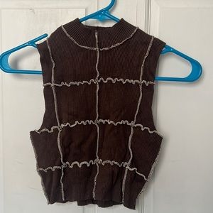 Garage Mock Neck Crop Size Small